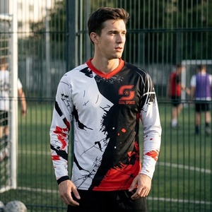 Jersey de Ciclismo Personalizado de Manga Larga para Hombre, Venta al Por Mayor, Fabricante de Ropa de Ciclismo MTB, Impresión por Sublimación, Camisetas Transpirables para Ciclismo de Carretera - Product Image 2