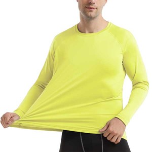 เสื้อรัดรูปแขนยาวสีน้ำเงินสำหรับผู้ชาย แห้งเร็ว ระบายอากาศได้ดี เป็นมิตรกับสิ่งแวดล้อม พร้อมโลโก้ด้านหน้าพิมพ์ลายด้วยความร้อน - Product Image 5