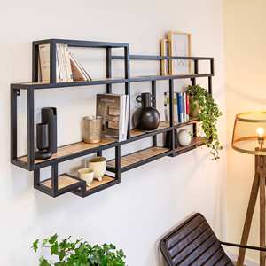 Estante de pared Vandana Optima Vertex de madera de mango y metal - Decoración - Product Image 2