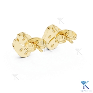 Lab Grown Diamond Luxury Yin Yang Swirl <b>Stud</b> Earrings 5 Stone Cluster 14K 18K Solid Gold KRUP JEWELS Women's Jewelry Bridal - Product Image 6