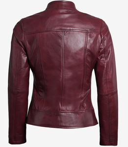 Chaqueta de Motocicleta de Cuero Genuino para Mujer AL BARAKA WEAR, Diseño Personalizado, Transpirable, Invierno, Fabricante OEM con Etiqueta Personalizada - Product Image 4