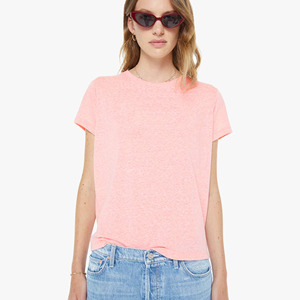 Camiseta Rosa de Manga Corta con Cuello Redondo, Corte Regular, Color Sólido, Ropa Casual, Jersey de Algodón Tejido para Hombre - Product Image 1