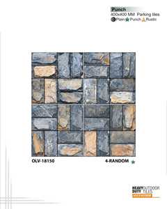 Baldosas para Piso Interior PARKING, Acabado Mate Rústico, Serie PUNCH, 400x400mm, Vitrificadas, Antideslizantes, Calidad Premium - Product Image 2