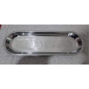 Bandeja de Servir Ovalada de Acero Inoxidable de Lujo - Plato de Metal con Forma de Barco Pulido a Espejo para Decoración de Hoteles, Restaurantes y Fiestas en Casa - Product Image 3