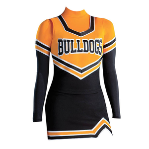 Ensembles d'uniformes de cheerleading personnalisés à manches longues pour femmes, service OEM, pour enfants, en Spandex/Polyester, couleur et logo personnalisables - Product Image 4