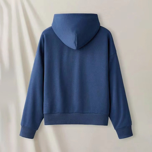 Sweat à capuche épais coupe diamant avec design en cristaux brillants, style streetwear urbain oversize - Product Image 2