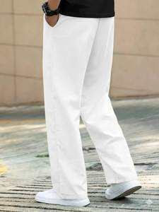 Pantalon Homme Léger en Coton Biologique Durable, Coupe Droite Taille Moyenne, Vente en Gros, Doux pour la Peau, Respirant, Séchage Rapide - Product Image 4