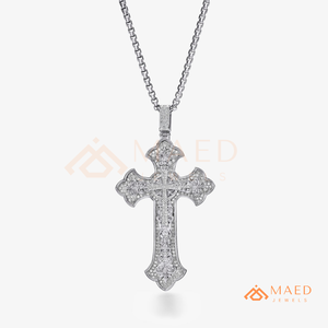 925 <b>Silver</b> Vintage Cross Moissanite Pendant <b>Charm</b> Hiphop Necklace Luxury Streetwear Jewelry Gift for Men Women - Product Image 4