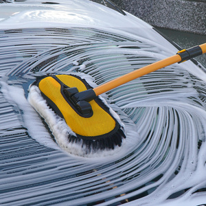 Cepillo de Lavado de Autos ACEPEED [3S] sin Espacios, con Varilla de Aluminio, Cabezal Inclinable, Material de Chenilla, Extensible - Product Image 5