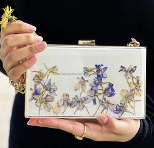 Dernier modèle de sac à main en résine pour femmes Pochette à la mode Pochette en résine pour fête et mariage - Product Image 2