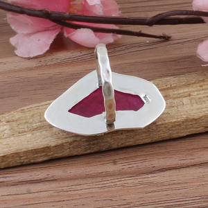 Bague en argent sterling 925 sertie de druzy rose scintillant en gros pour femmes, bijoux de déclaration scintillants en cristal pour les fêtes - Product Image 4