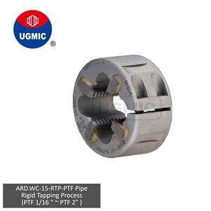 แม่พิมพ์เกลียวคาร์ไบด์แบบเชื่อมบัดกรีสำหรับเกลียวท่อ PTF ขนาด 1/16" 1/8" 1/4" 3/8" 1/2" 3/4" 1" รุ่น ARD.WC-15-Rigid Tapping Process พร้อมระบบปิดผนึกแห้ง - Product Image 1