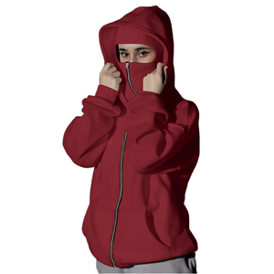 Sweat à capuche oversize noir Ninja unisexe, doublure polaire respirante en mélange de coton, broderie numérique unie 360g - Product Image 5
