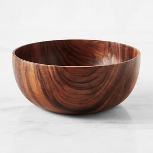 Tazón de Madera Hecho a Mano en India para Servir Ensaladas, para Uso en la Cocina y Fiestas, Duradero, Apto para Lavavajillas, Acabado Liso - Product Image 2