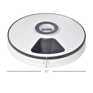 Distributore Automatico di Cibo per Animali a Batteria con 6 Vassoi e Display LED Digitale per Gatti e Cani di Piccola Taglia - Product Image 3