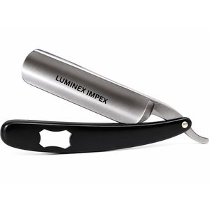 Navaja de Afeitar Recta Premium Luminex Impex, Hoja de Acero Inoxidable, Mango de Madera de Ébano, Afeitado Facial Ultra Preciso, Navaja de Barbero OEM - Product Image 3