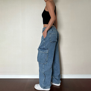 Custom Women's High Waist Casual Washable Pencil Pants Jeans Eco-Friendly Breathable - Product Image 2