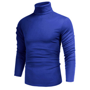 Camiseta de Cuello Alto para Hombre, Tela Elástica de Algodón, Talla Personalizada, Corte Ajustado, Precio Directo de Fábrica OEM ODM, MOQ Bajo, Envío a Todo el Mundo - Product Image 5