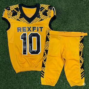 Uniforme de Fútbol Americano para Adultos, Directo de Fábrica Rexfit Sports, 100% Poliéster, Transpirable, Antibacterial, Color Personalizado - Product Image 1