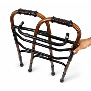 Andador Plegable Ajustable con Marco de Cobre, Altura Ajustable, Andador Manual para Uso Doméstico - Product Image 4
