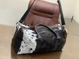 Bolsa de Viaje de Cuero Genuino de Primera Calidad con Cierre de Cremallera, Modelo LHDB-0167 - Product Image 3