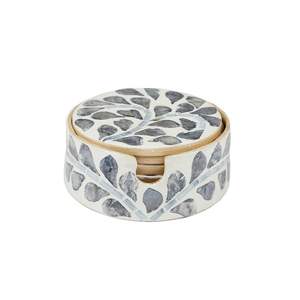 Handcrafted Bone Inlay Best Price Grey Camel Floral Pattern Design <b>Cup</b> Glass Coaster Classic Style Bone Inlay Tea <b>Cup</b> <b>Mats</b> & Pad - Product Image 5