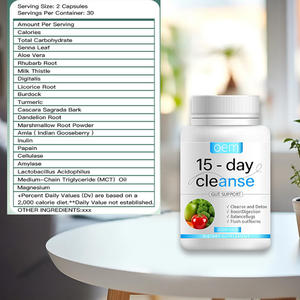 Kolon temizleme kapsülleri detoks ve bağırsak desteği için | OEM bitkisel formüllü | Özel etiket mevcut - Product Image 2