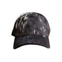 Casquettes de baseball en poils de vache de qualité supérieure, toile noire et blanche naturelle, 7 panneaux, unisexe, sportives, respirantes, imperméables, toutes saisons, broderie 3D