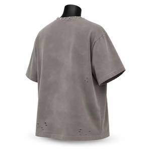 Custom Men Acid Washed Sunfade <b>Tshirts</b> 100%cotton Blank Heavyweight Streetwear Distressed Oversized Boxy Fit <b>Tshirts</b> for Men - Product Image 3