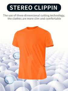 Men's Summer Casual 2pcs Sportswear Set Comfortable Knitted Breathable Solid Pattern Stylish Simple Classic Crew Neck T-Shirt - Product Image 4