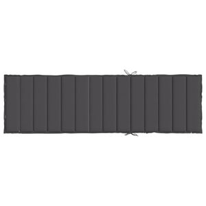 78.7\"x19.7\"x1.6\" Melange Anthracite Fabric <b>Sun</b> <b>Lounger</b> <b>Cushion</b> Outdoor Pillows & <b>Cushions</b> - Product Image 5