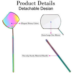 Espejo de Pestañas Desmontable con Diseño de Corazón, Espejo de Mano para Extensión de Pestañas y Lápiz Labial - Product Image 3