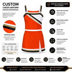Robe de cheerleading sans manches personnalisée pour jeunes filles, uniforme de performance, tenue de cheerleading scolaire, ensemble d'uniformes de cheerleading d'équipe - Product Image 4
