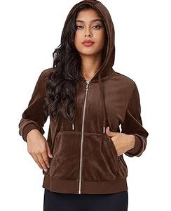 Nouveau design – Sweat à capuche zippé en velours chaud pour femme, idéal pour l'hiver et le jogging - Product Image 4