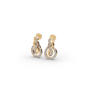<b>Infinity</b> Loop Lab-Grown Diamond Earrings - Product Image 4