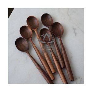 Cuillères en bois modernes 2026 les plus vendues pour une décoration et une restauration minimalistes à la maison – Vaisselle en bois pur, propre, sûre, élégante et écologique - Product Image 1