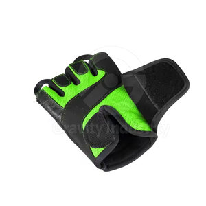 Leather Half <b>Finger</b> Weightlifting Gloves for Men-Customizable Colors Non-Slip Adjustable Wrist <b>Strap</b> - Product Image 3