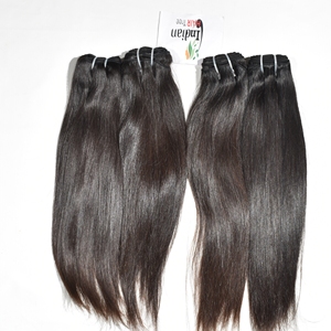 Extensiones de Cabello Humano 100% Natural, Cabello Indio Virgen al por Mayor, Cutícula Alineada, Doble Trama a Máquina, Mechones Lisos - Product Image 3