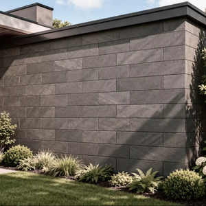 Panneaux de placage en pierre naturelle Obsidian Ridge, feuilles de pierre flexibles pour revêtement mural intérieur et extérieur, usage décoratif - Product Image 1