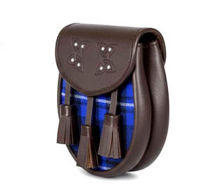 สปอร์รันลายสก็อตพร้อมฝาปิดหนังและพู่ห้อย อุปกรณ์เสริมกิลท์ไฮแลนด์ - Product Image 2