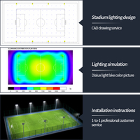 Iluminación LED de Alta Calidad para Estadios de Fútbol de 500W 1000W 2000W, Reflector LED para Estadios de 750W 1200W 1500W IP66