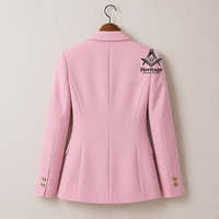 Blazer décontracté HMR Alpha Kapa Sorority en polyester/coton, doublure personnalisée, double bordure, respirant, brodé, prêt à être expédié