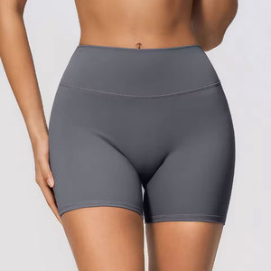 Shorts décontractés noirs taille haute avec bordure grise, coupe ample, imprimé floral, en toile de coton mélangé pour femme - Product Image 2