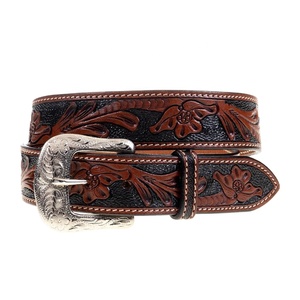 Cinturón de cuero vaquero occidental hecho a medida de alta calidad con diseño floral en relieve Proveedor de Fabricante Mayorista indio superior - Product Image 2