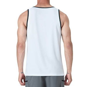 Premium Compression Tank <b>Top</b> Men's Fitness Workout Vest OEM Factory Wholesale Manufacturer Custom Fashion Tank <b>Top</b> Ribbed Cotton - Product Image 2