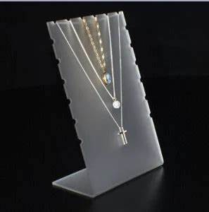 2025 elegante claro L modelo acrílico cadena collar soporte de exhibición solución elegante para exhibir sus hermosos collares - Product Image 2