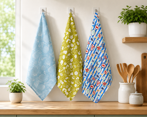 Printed <b>Kitchen</b> <b>Towel</b> Absorbent Cotton Linen Tea <b>Towel</b> Floral Pattern Dish Cleaning <b>Towel</b> for Home <b>Kitchen</b> - Product Image 4
