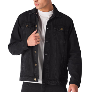 Stylish High Fashion Denim Jacket Men Casual Outdoor Streetwear Plain Dyed Waterproof Breathable OEM Services - Product Image 1