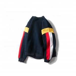 เสื้อกันหนาวแบบสวมหัวมีฮู้ดสำหรับผู้ชายและผู้หญิง,เสื้อขนแกะคอกลมสีตัดกันมีฮู้ดแบบแยกชิ้น - Product Image 1