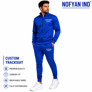 ชุดวอร์มผู้ชาย NOFYAN IND ปักโลโก้ตามสั่ง ผ้าฝ้าย 100% เป็นมิตรกับสิ่งแวดล้อม กันลม ระบายอากาศได้ดี น้ำหนักเบา โลโก้ด้านหน้า - Product Image 1